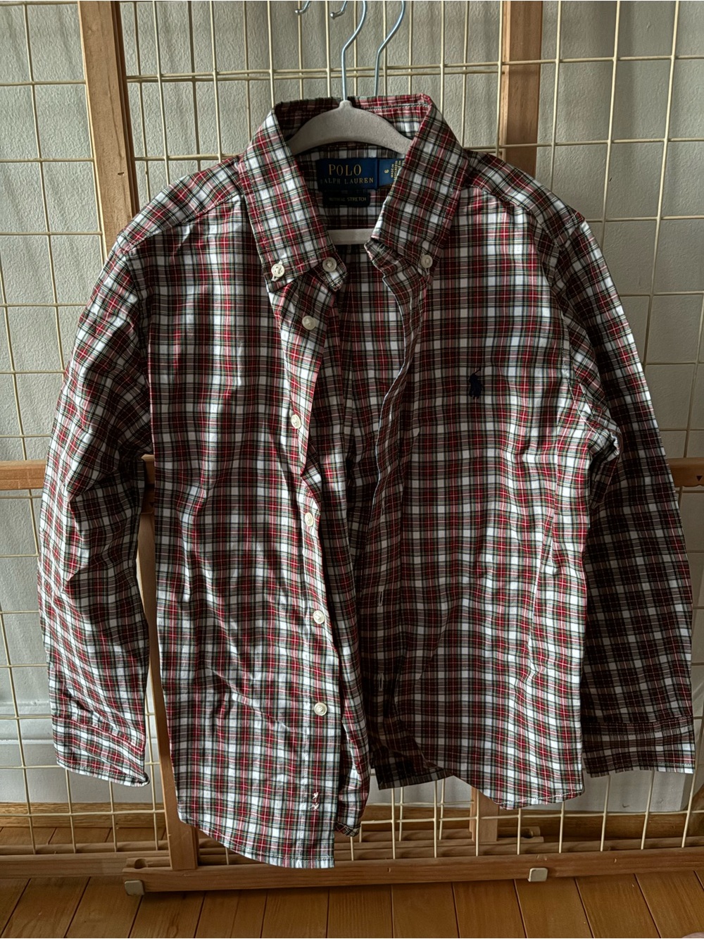 Ralph Lauren Red, Green & White Plaid Button-Down Shirt